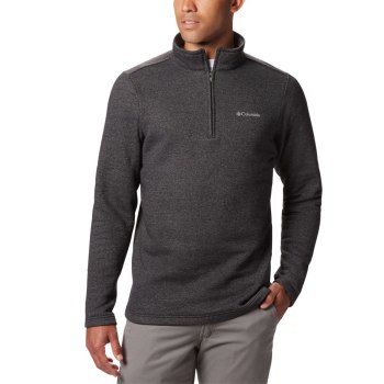 Columbia Great Hart Mountain III Half Zip Fleece, Pullover Negros Para Hombre | 630291-THJ